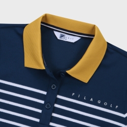 Fila Golf Pique Stripe Női T-shirt A zöldeskék | HU-70827